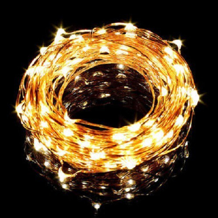Copper String LED light 5 MTR 50 LED USB Operated Decorative Lights 208.66 inch Yellow Rice Lights